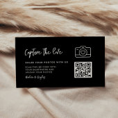 Hedendaags modern zwart Leg de liefde vast Informatiekaartje