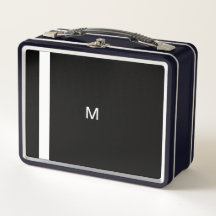 Hedendaags Modern Zwart Minimalistisch Monogram