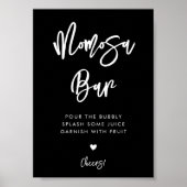Hedendaags modern zwart Momosa bar bord Poster (Voorkant)