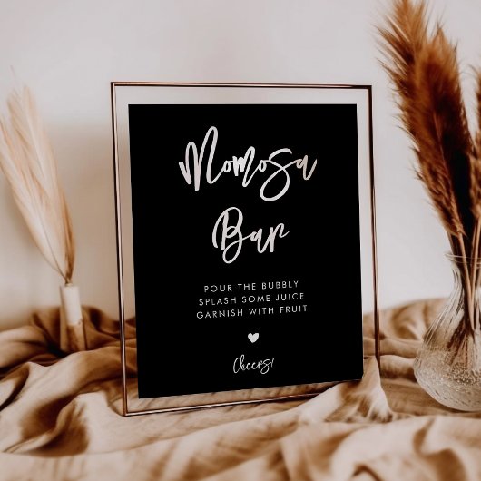 Hedendaags modern zwart Momosa bar bord Poster