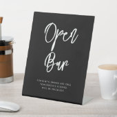 Hedendaags modern zwart Open Bar Reclamebord Met Voetstuk (Insitu)