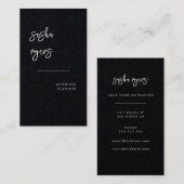 Hedendaags Modern Zwart Visitekaartje (Voorkant / Achterkant)