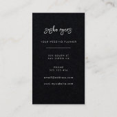 Hedendaags Modern Zwart Visitekaartje (Achterkant)