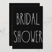 Hedendaags Modern Zwart Vrijgezellenfeest II Kaart (Voorkant / Achterkant)