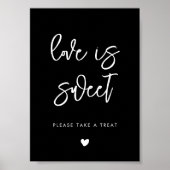 Hedendaags moderne zwarte Love is sweet Poster (Voorkant)