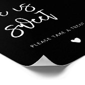 Hedendaags moderne zwarte Love is sweet Poster (Hoek)