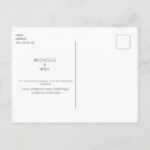 Hedendaags Monogram B/W Eenvoudig Bewaar de Datum Aankondigingskaart (Achterkant)