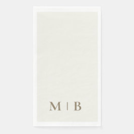 Hedendaags Monogram Crème Goud Tekst Trouw Servet