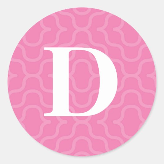  hedendaags monogram - letter D Ronde Sticker (Voorkant)