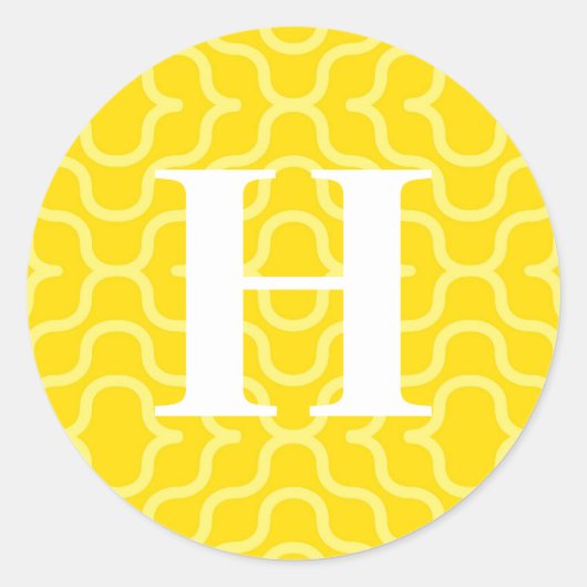 hedendaags monogram - letter H Ronde Sticker (Voorkant)