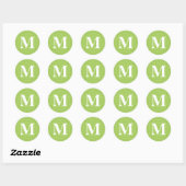  hedendaags monogram - letter M Ronde Sticker (Vel)