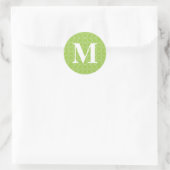 hedendaags monogram - letter M Ronde Sticker (Tas)