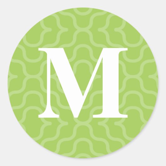  hedendaags monogram - letter M Ronde Sticker (Voorkant)