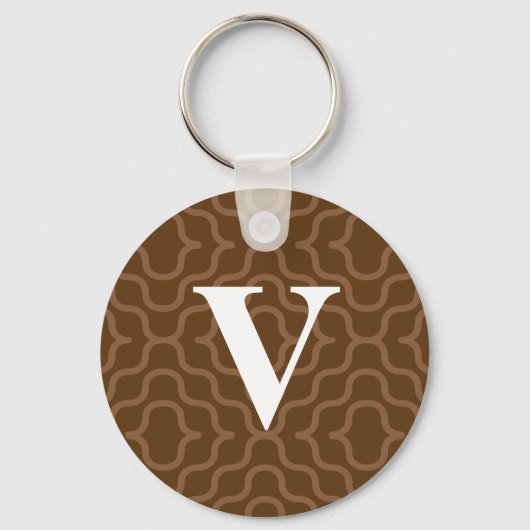  hedendaags monogram - letter V Sleutelhanger (Voorkant)