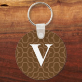  hedendaags monogram - letter V Sleutelhanger (Voorkant)
