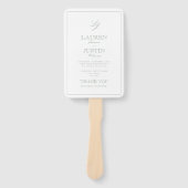 Hedendaags Monogram Sage Groene Script Trouwprogra Handwaaier (Voorkant)