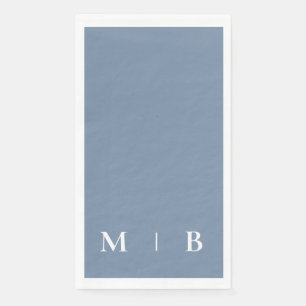 Hedendaags Monogramma Blauwe Huwelijk Servet