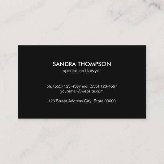 Hedendaags namaakleer / Wit frame Visitekaartje (Achterkant)