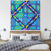 Hedendaags Oma Vierkant Bloem Canvas Afdruk (Insitu (Slaapkamer))