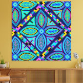 Hedendaags Oma Vierkant Bloem Canvas Afdruk (Insitu (Woonkamer))
