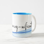 Hedendaags ontwerp en offerte tweekleurige koffiemok (Voorkant rechts)