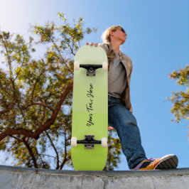 Hedendaags ontwerp Lichtgroene aangepaste tekst Persoonlijk Skateboard