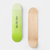 Hedendaags ontwerp Lichtgroene aangepaste tekst Persoonlijk Skateboard (Voorkant)