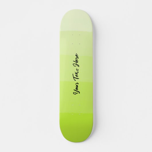 Hedendaags ontwerp Lichtgroene aangepaste tekst Persoonlijk Skateboard (Voorkant)
