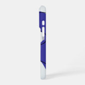 Hedendaags ontwerp van blauwe en witte vloeistofli iPhone hoesje (Linkerkant)