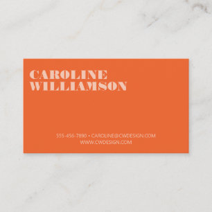 Hedendaags Oranje Minimalistisch Krachtig Naamlogo Visitekaartje