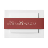 Hedendaags Oud Geld Bold Rood Trouwen Uitnodigingen Wikkel (Voorkant Voorbeeld)