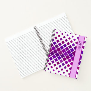Hedendaags Paars Mod Grafisch Persoonlijk Dagboek Notitieboek