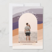 Hedendaags Paars Sinaasappel gestreept FOTO DANK U Bedankkaart (Voorkant)