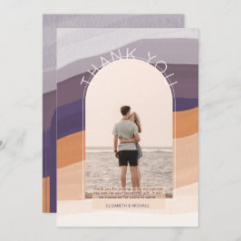 Hedendaags Paars Sinaasappel gestreept FOTO DANK U Bedankkaart