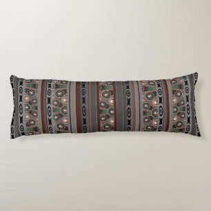 Hedendaags Patroonbruin, grijs, tan Lichaamskussen