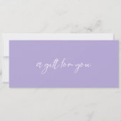 Hedendaags Periwinkle Modern Cadeaubon (Voorkant)