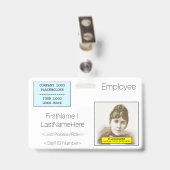 Hedendaags personeelsidentificatiebadge badge (Achterkant met clip)