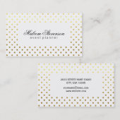 hedendaags | Polka Dots | Goud III Visitekaartje (Voorkant / Achterkant)