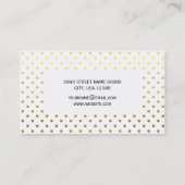 hedendaags | Polka Dots | Goud III Visitekaartje (Achterkant)