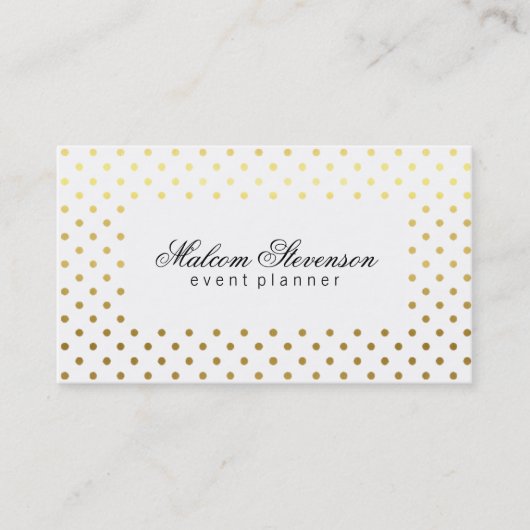 hedendaags | Polka Dots | Goud III Visitekaartje (Voorkant)