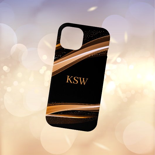 Hedendaags professioneel zwart Swoosh-ontwerp Case-Mate iPhone Case