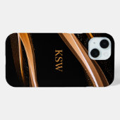 Hedendaags professioneel zwart Swoosh-ontwerp Case-Mate iPhone Case (Achterkant (horizontaal))