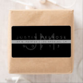 Hedendaags Retouradreslabel | Zwart & Grijs Etiket (Insitu)