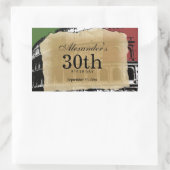 Hedendaags Romeins Colosseum Wijnlabel Rechthoekige Sticker (Tas)