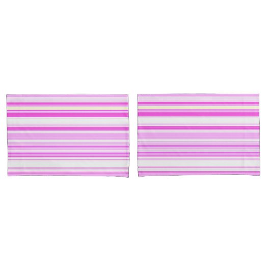 Hedendaags roze tint gestreept ontwerp kussensloop (Voorkant-Set)
