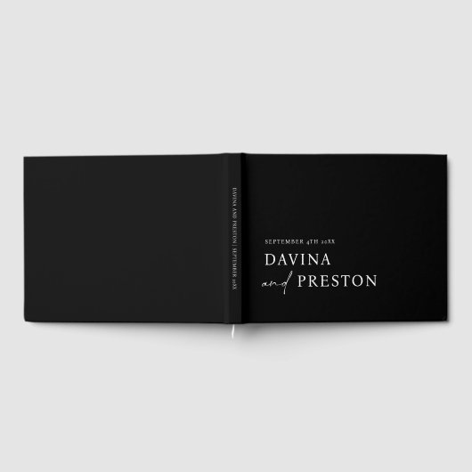 Hedendaags Script Modern Eenvoudig Minimalistisch  Gastenboek (Volledig)