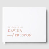 Hedendaags Script Modern Eenvoudig Minimalistisch  Gastenboek (Voorkant)