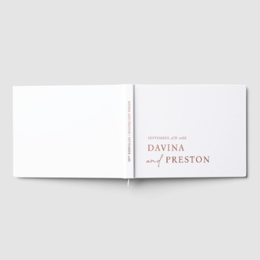 Hedendaags Script Modern Eenvoudig Minimalistisch  Gastenboek (Volledig)