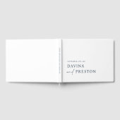 Hedendaags Script Modern Minimalist NAVY BLUE Gastenboek (Volledig)