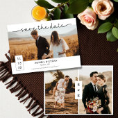 Hedendaags Script Zwart & Wit Fotobruiloft Save The Date
